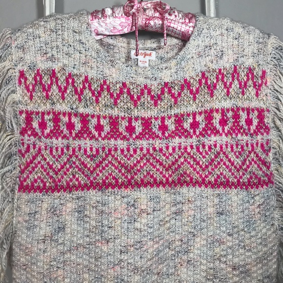 2 Piece Bundle Girl’s Size 7 Poncho Sweater & Deja Bleu Jeans - Picture 3 of 13